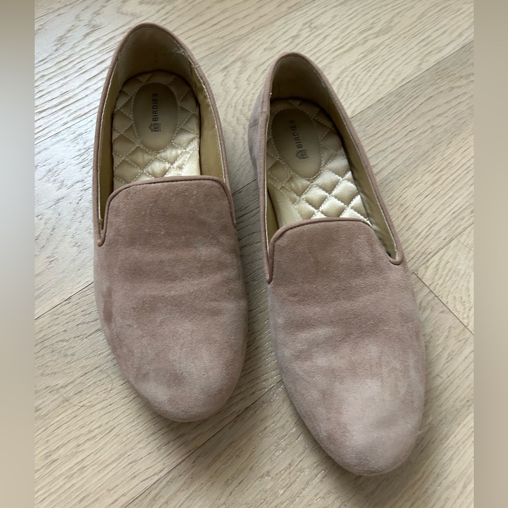 Birdie The Starling Latte Suede Loafers Size 9
